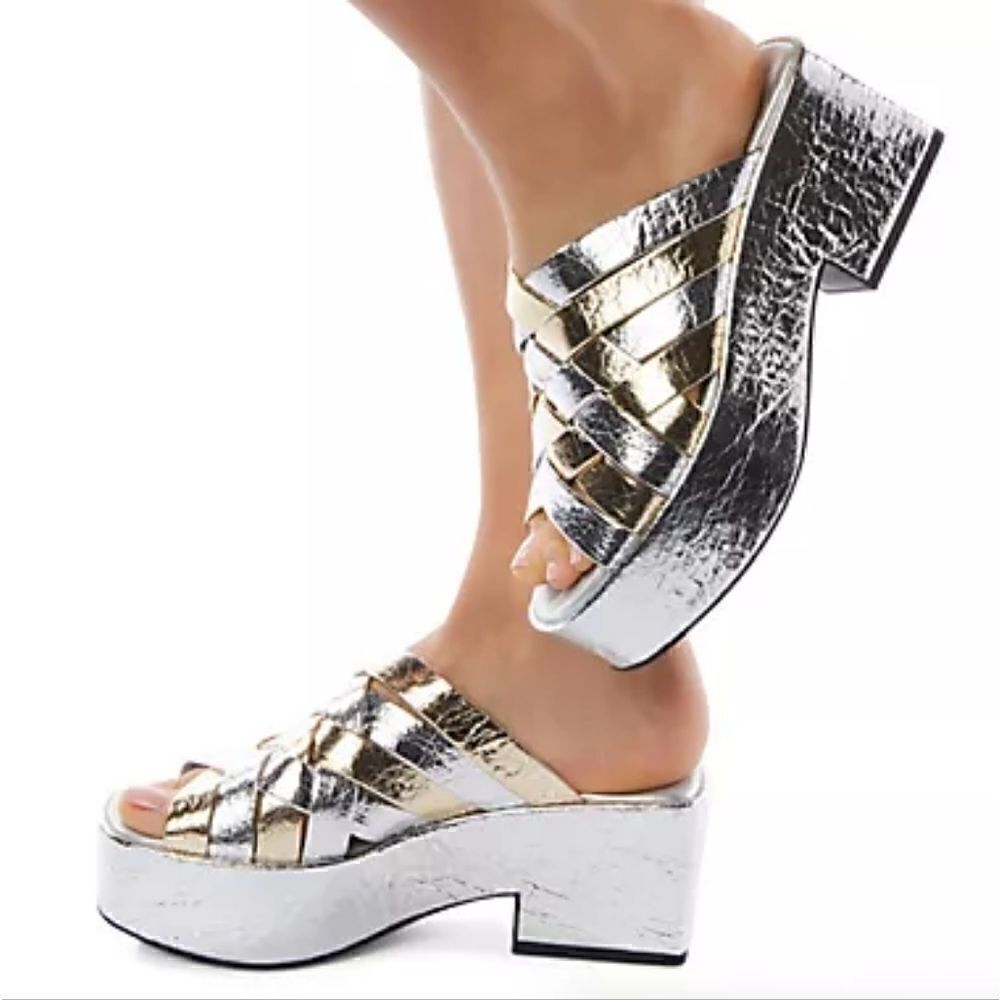 WEDGE Sandal by KATY PERRY The BUSY BEE CRISS/CROSS SLIDE  8M/38 BISCOTTI/TAN 🎄 - Picture 9 of 13